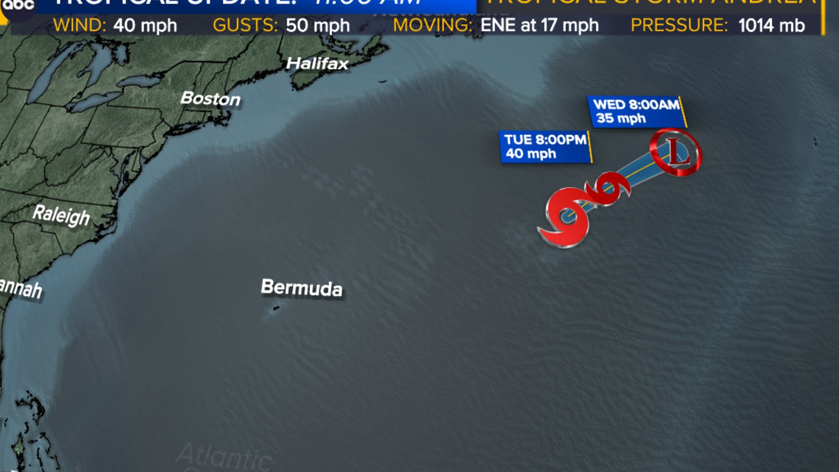 Andrea becomes first tropical storm of 2025 Atlantic hurricane season