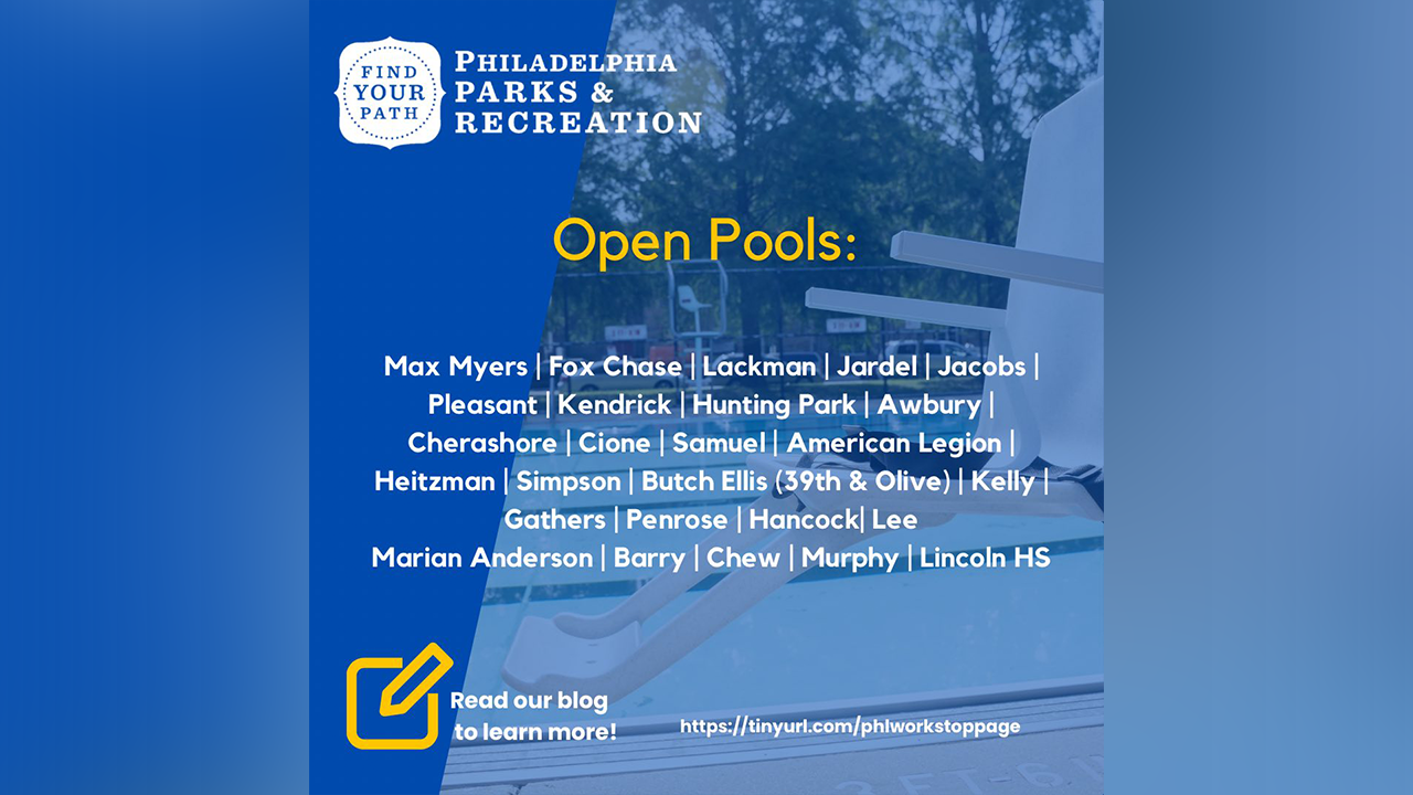 The City of Philadelphia released a list of pools that will remain open during the work stoppage.