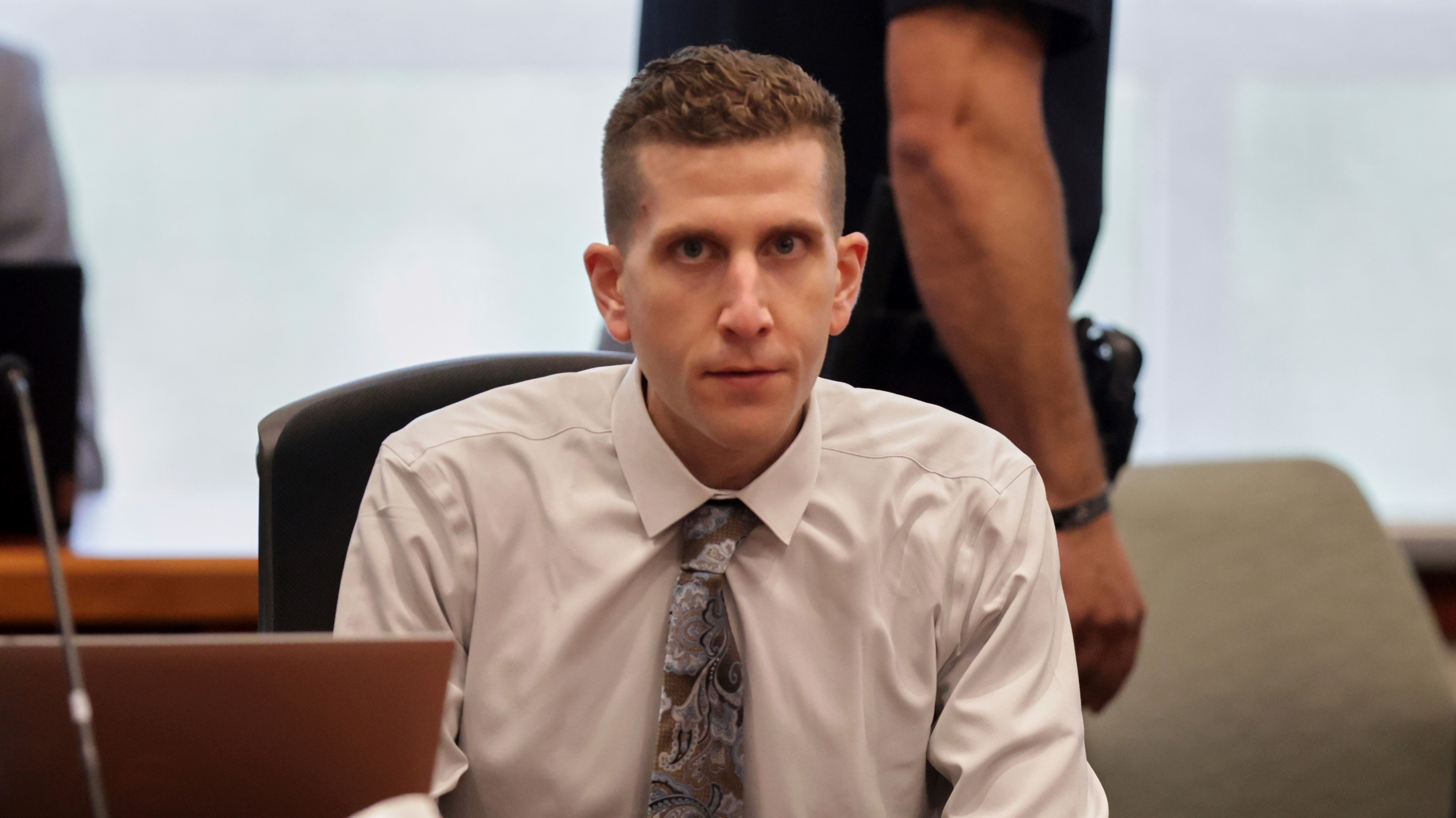 Brian Kohberger, charged in the murders of four University of Idaho students, appears at the Ada County Courthouse, Wednesday, July 2, 2025, in Boise, Idaho. 